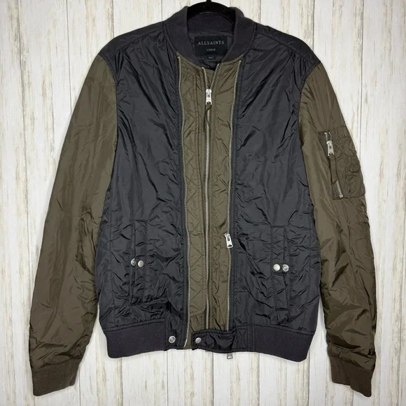 All Saints Braddock Bomber Jacket Large